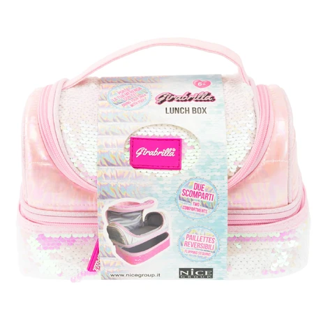 Girabrilla lunch box - quilted thermal box with reversible sequins and waterproof interior