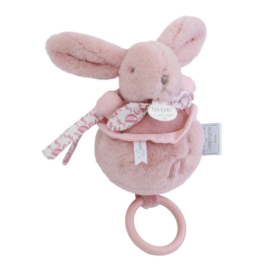 Lapin musical Doudou® - rose, 20 cm