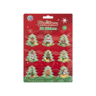 Kerst thema 3D kerstboom stickers set