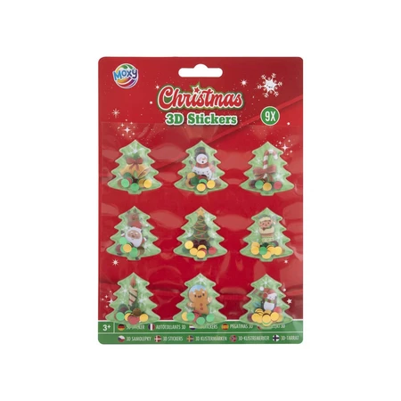 Kerst thema 3D kerstboom stickers set