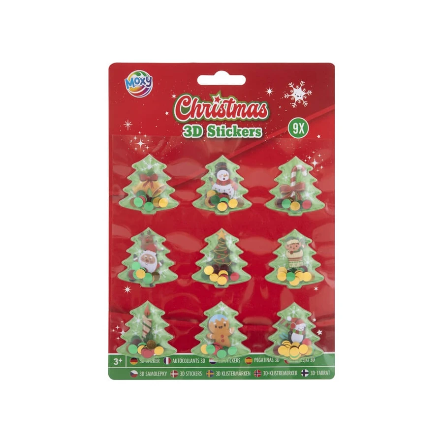 Kerst thema 3D kerstboom stickers set