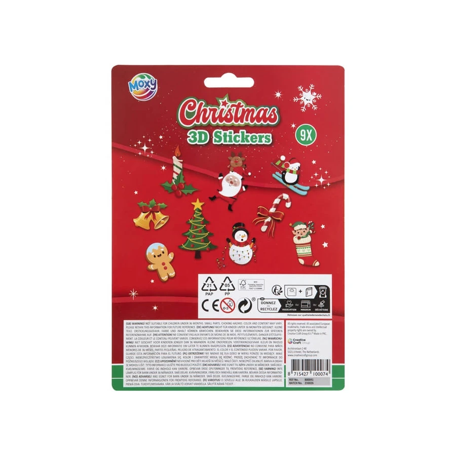 Kerst thema 3D kerstboom stickers set