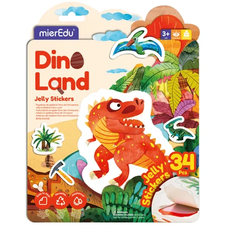 Creatieve set met herbruikbare zachte stickers - Dinosaurus Land