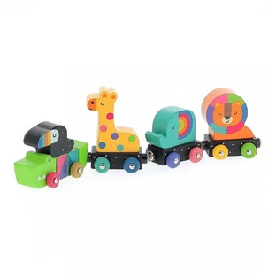 Tren de animales arco iris