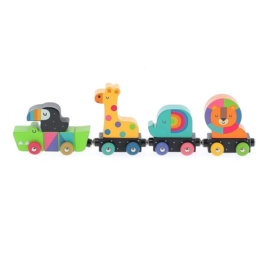 Tren de animales arco iris