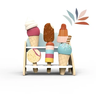 Eiscreme-Stand aus Holz, Speedy Monkey