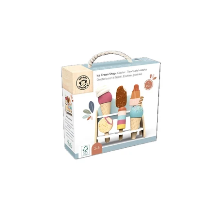 Eiscreme-Stand aus Holz, Speedy Monkey