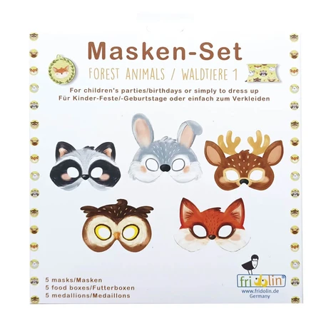Set de masques de fête Animaux de la forêt, Fridolin