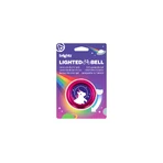 Timbre de bicicleta con luces LED multicolor, rosa