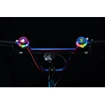 Timbre de bicicleta con luces LED multicolor, rosa