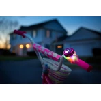 Timbre de bicicleta con luces LED multicolor, rosa