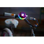 Timbre de bicicleta con luces LED multicolor, rosa