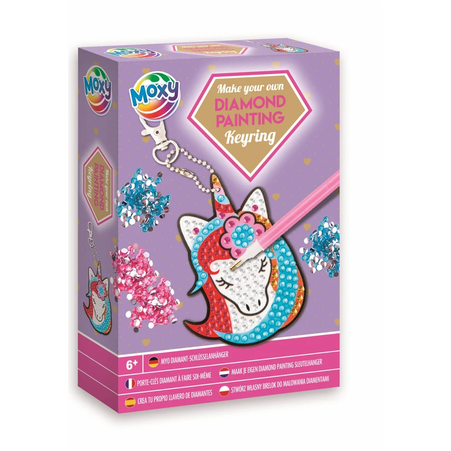 Set créatif DIY, Créez votre propre porte-clés avec des strass, de la peinture pour diamants, du Grafix