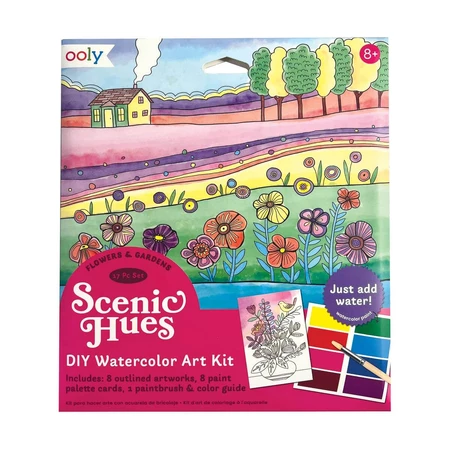 Set d'aquarelles DIY - Scenic Hues - Fleurs et jardins