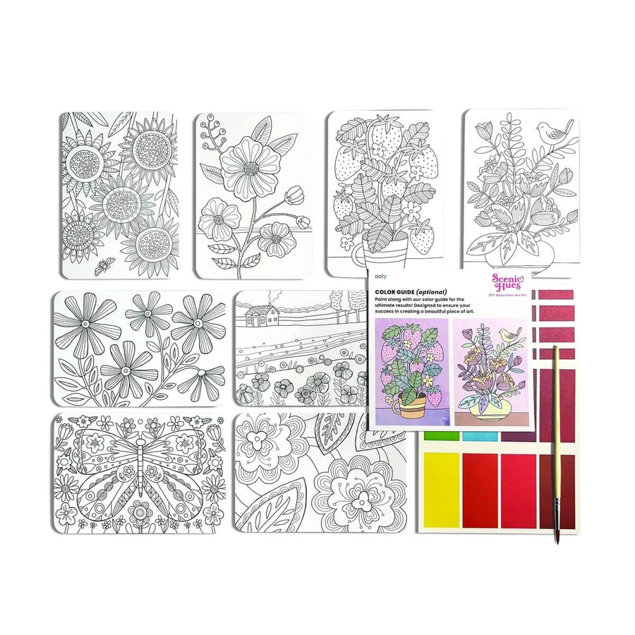 Set d'aquarelles DIY - Scenic Hues - Fleurs et jardins