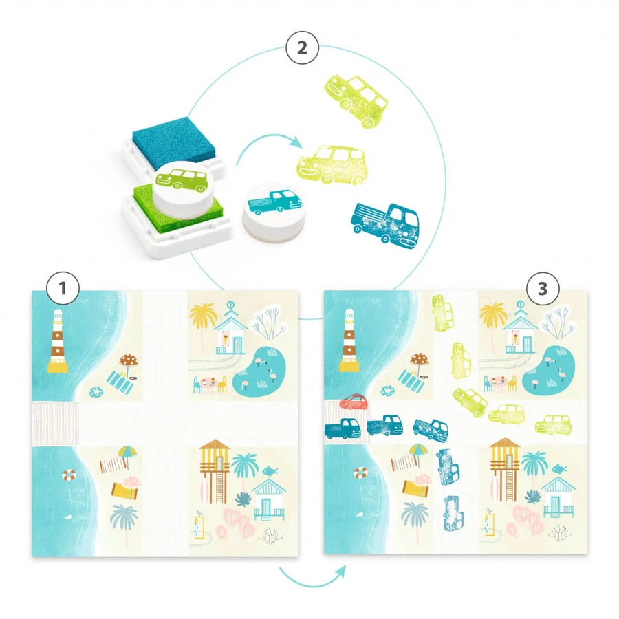 Djeco stamp game, Traffic