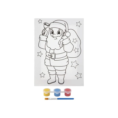Creative set, Canvas Santa Claus, 20x15 cm