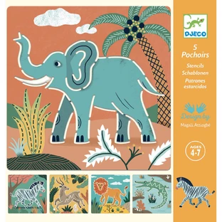 Djeco Sabloane Wild animals