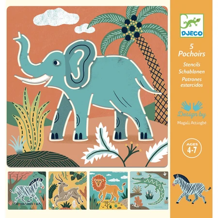 Djeco Sabloane Wild animals