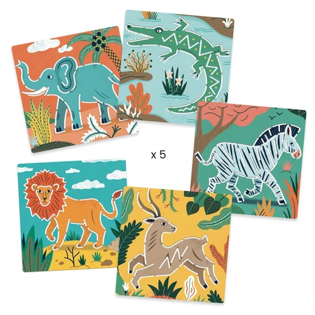 Djeco Sabloane Wild animals