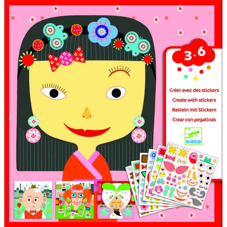 Djeco creative portrait making game