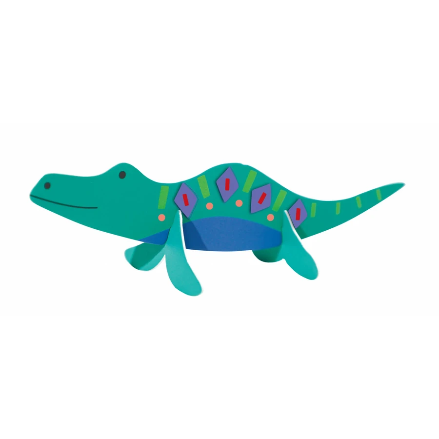 Jeu créatif Stick'N'Play avec scènes en 3D et autocollants repositionnables - Le monde des dinosaures