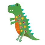 Jeu créatif Stick'N'Play avec scènes en 3D et autocollants repositionnables - Le monde des dinosaures
