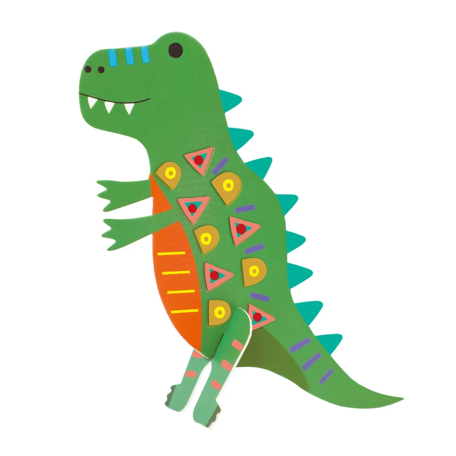 Jeu créatif Stick'N'Play avec scènes en 3D et autocollants repositionnables - Le monde des dinosaures