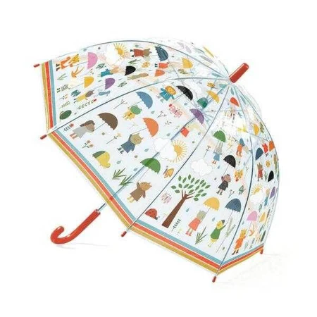 Djeco umbrella in the rain
