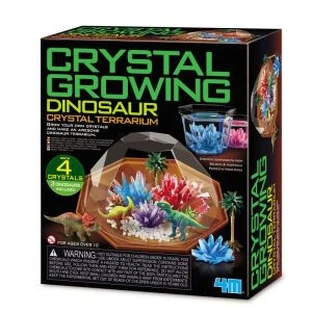 Set d'expériences de croissance Cristaux, terrarium avec dinosaures