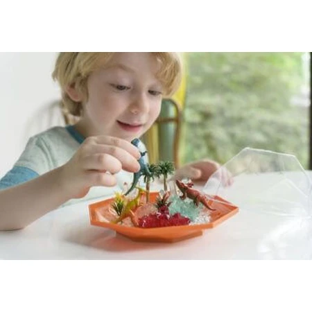 Set d'expériences de croissance Cristaux, terrarium avec dinosaures