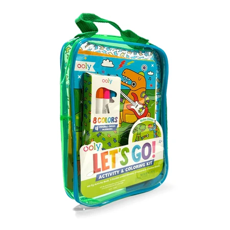 Portable activity and coloring kit - Dinosaur Robots - Let's Go! Robo Dinos