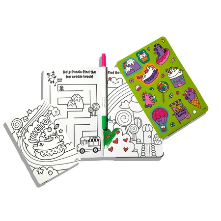 Portable activity and coloring kit - Unicorns - Let's Go! Unicorn Candy Town