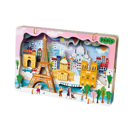 Kit de bricolaje - Cree un paisaje urbano en 3D con madera - París
