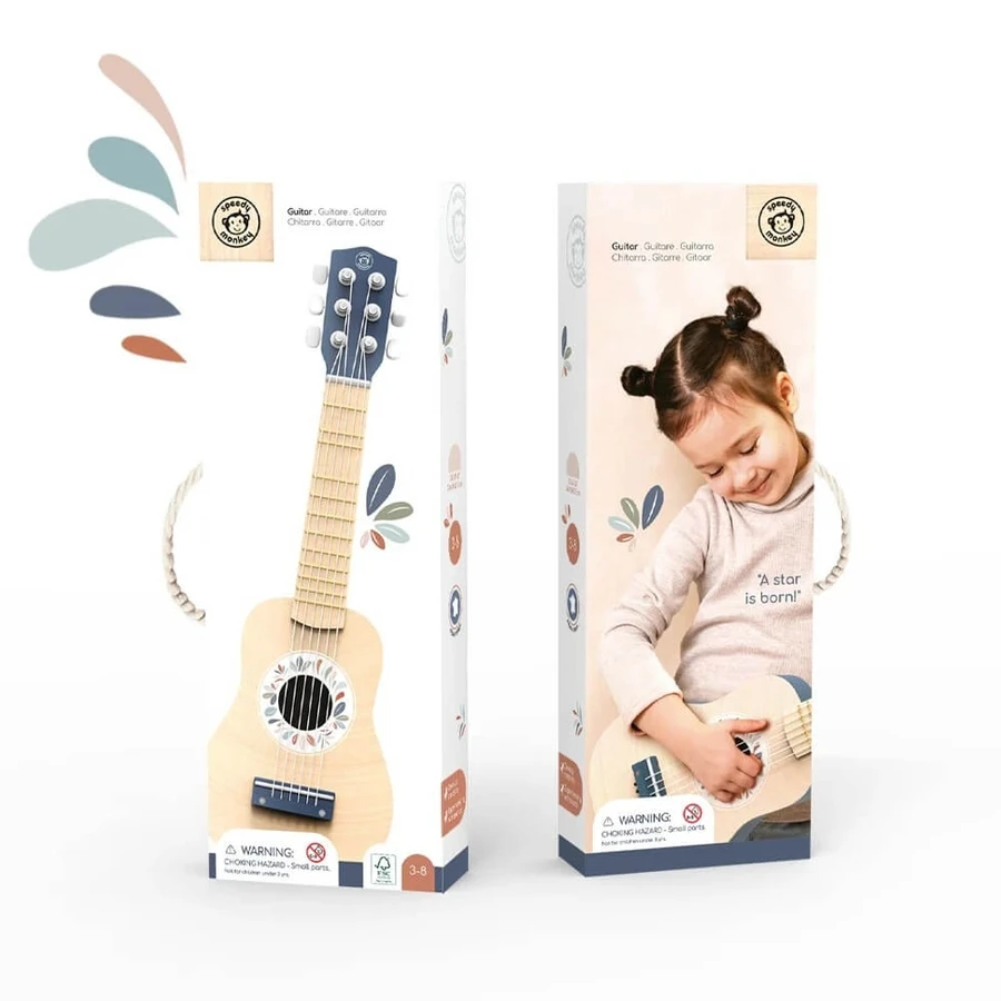 Instrument muzyczny Drewniana gitara dla dzieci, Speedy Monkey: ceny i cechy