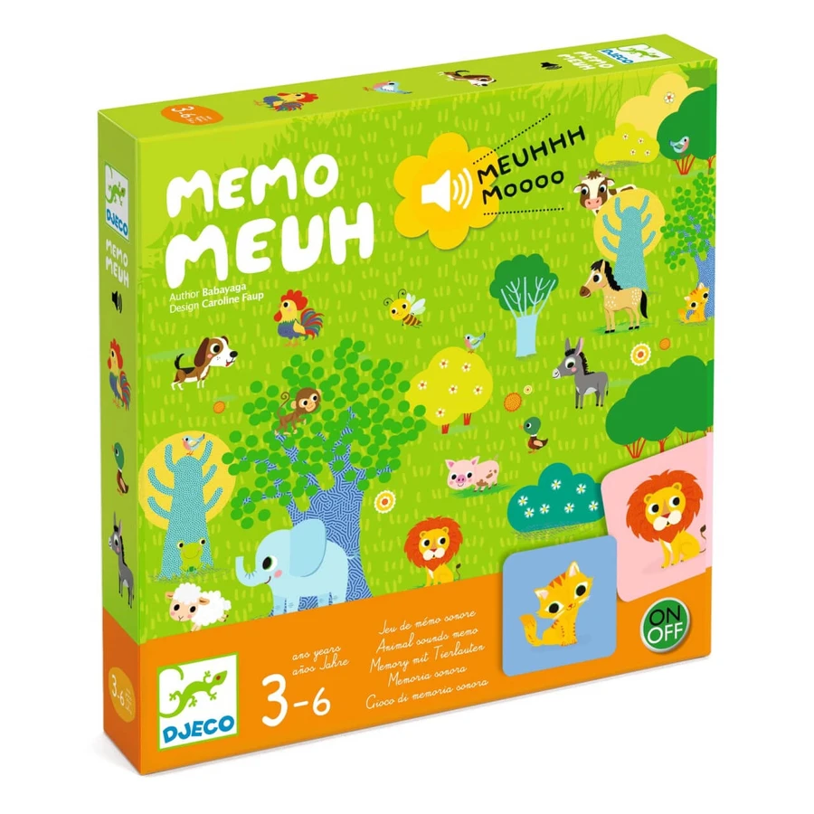 Djeco game with sounds Memo Meuh Memo