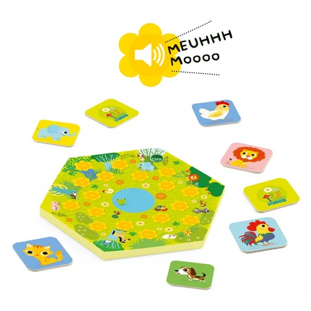Djeco game with sounds Memo Meuh Memo