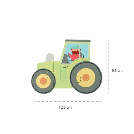 Wooden tractor puzzle, Orange Tree Toys