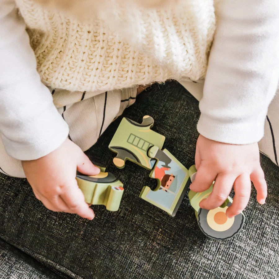 Wooden tractor puzzle, Orange Tree Toys