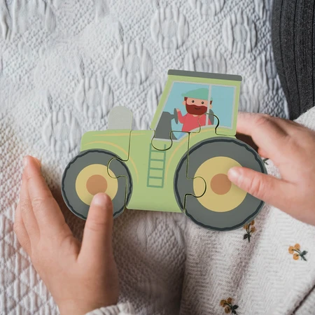 Wooden tractor puzzle, Orange Tree Toys