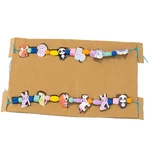 DIY creative kit - necklaces and bracelets with wooden beads - 12 woodland animals