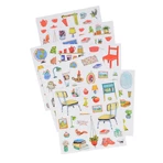 Coloring book with stickers Big Family, Moulin Roty