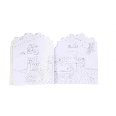 Coloring book with stickers Big Family, Moulin Roty
