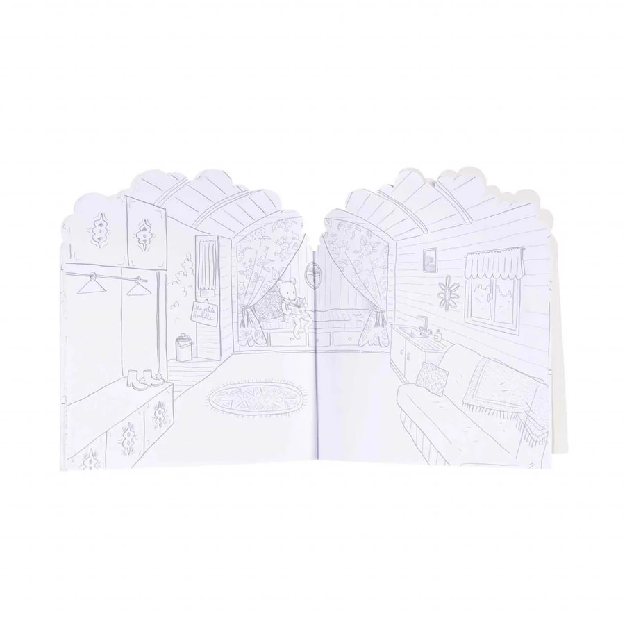 Coloring book with stickers Big Family, Moulin Roty