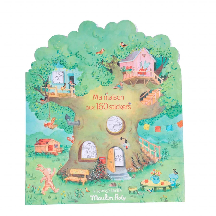 Coloring book with stickers Big Family, Moulin Roty