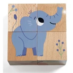 Djeco wooden cubes, wild animals