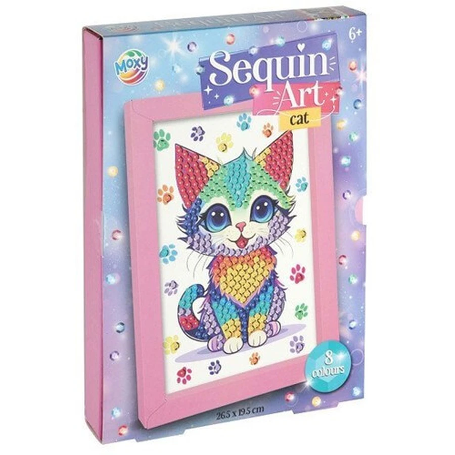Set créatif DIY, Peinture pailletée, chaton