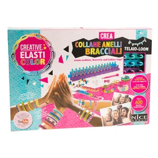 Ensemble créatif d'élastiques colorés pour bracelets, Elasticolor