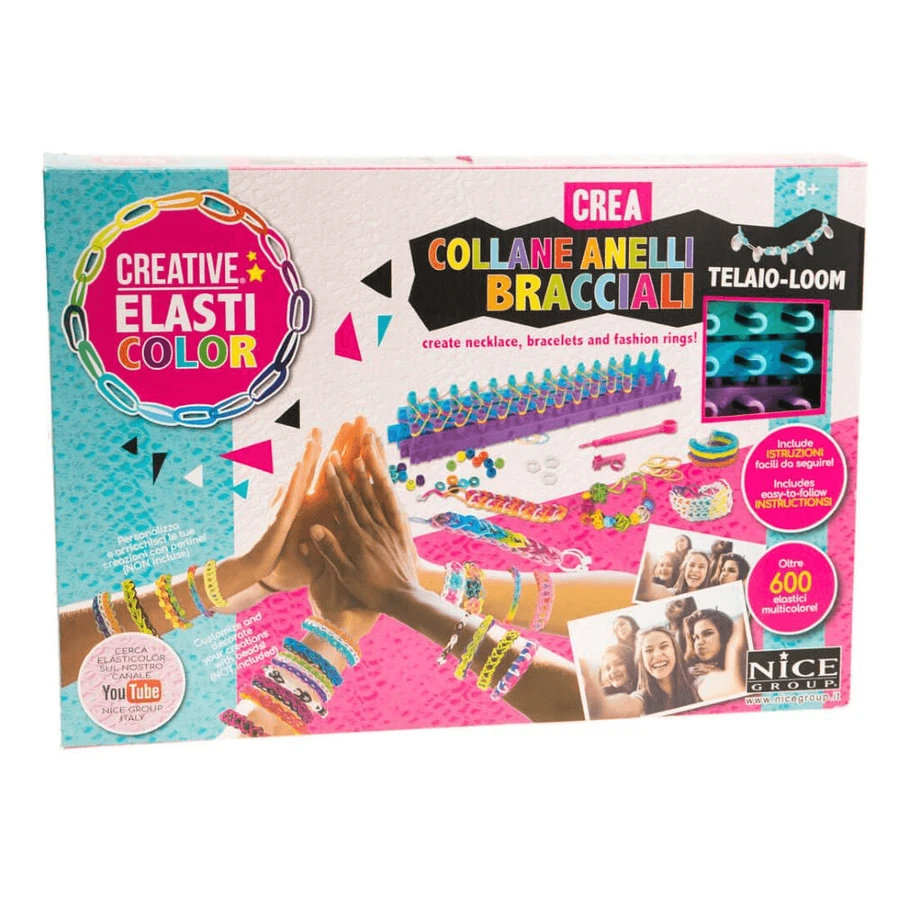 Ensemble créatif d'élastiques colorés pour bracelets, Elasticolor