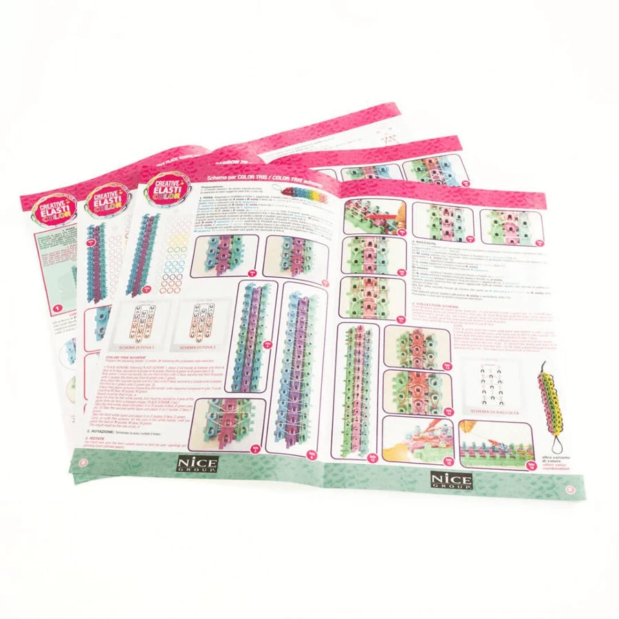 Ensemble créatif d'élastiques colorés pour bracelets, Elasticolor